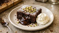 Σοκόλαση με φιστίκι Αιγίνης και ρούμι: ο χρόνος ψησίματος για υγρή καρδιά